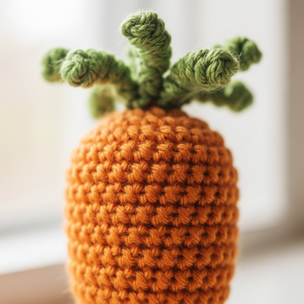 No-Sew Mini Carrot Amigurumi Crochet Pattern