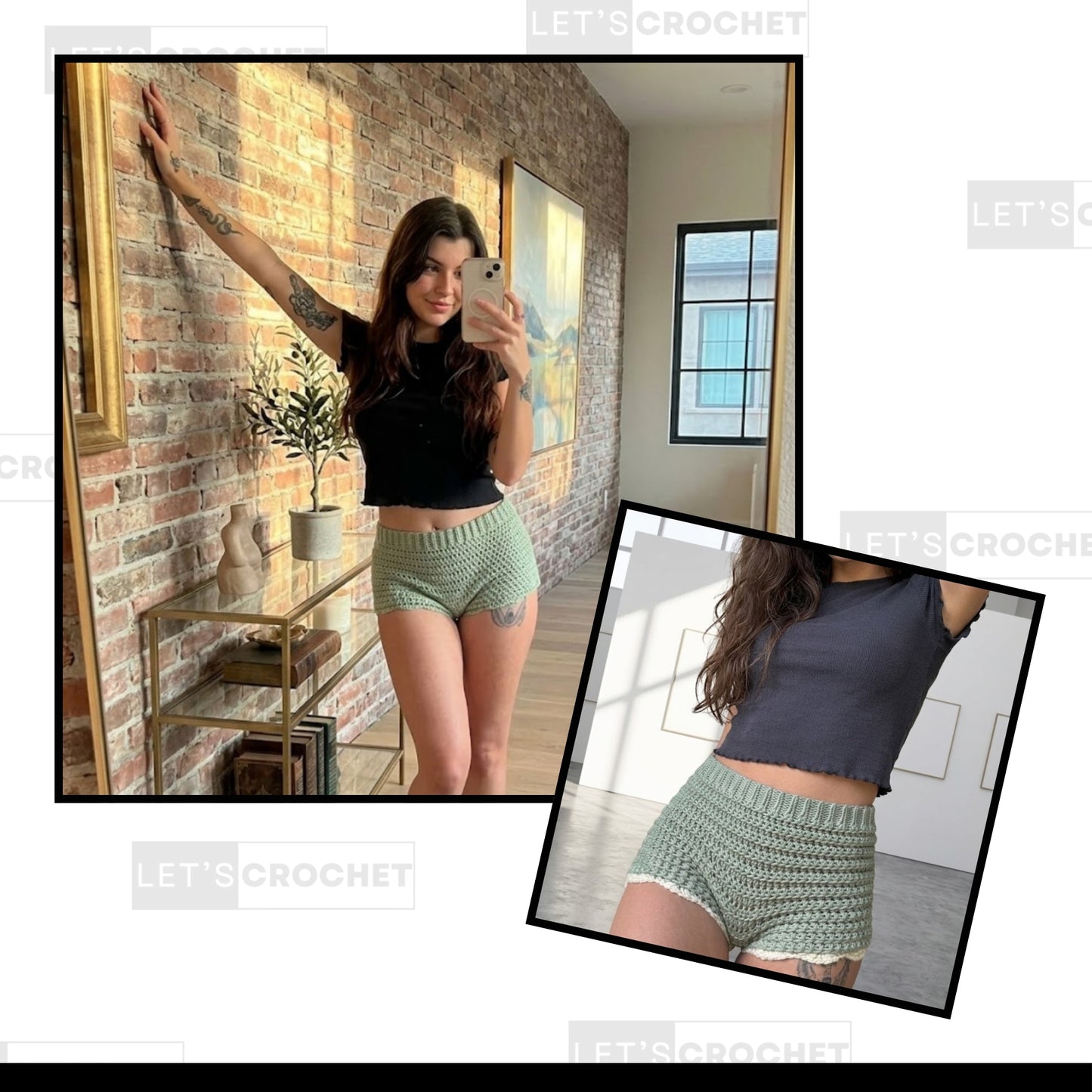 Relaxed Summer Lounge Shorts Crochet Pattern