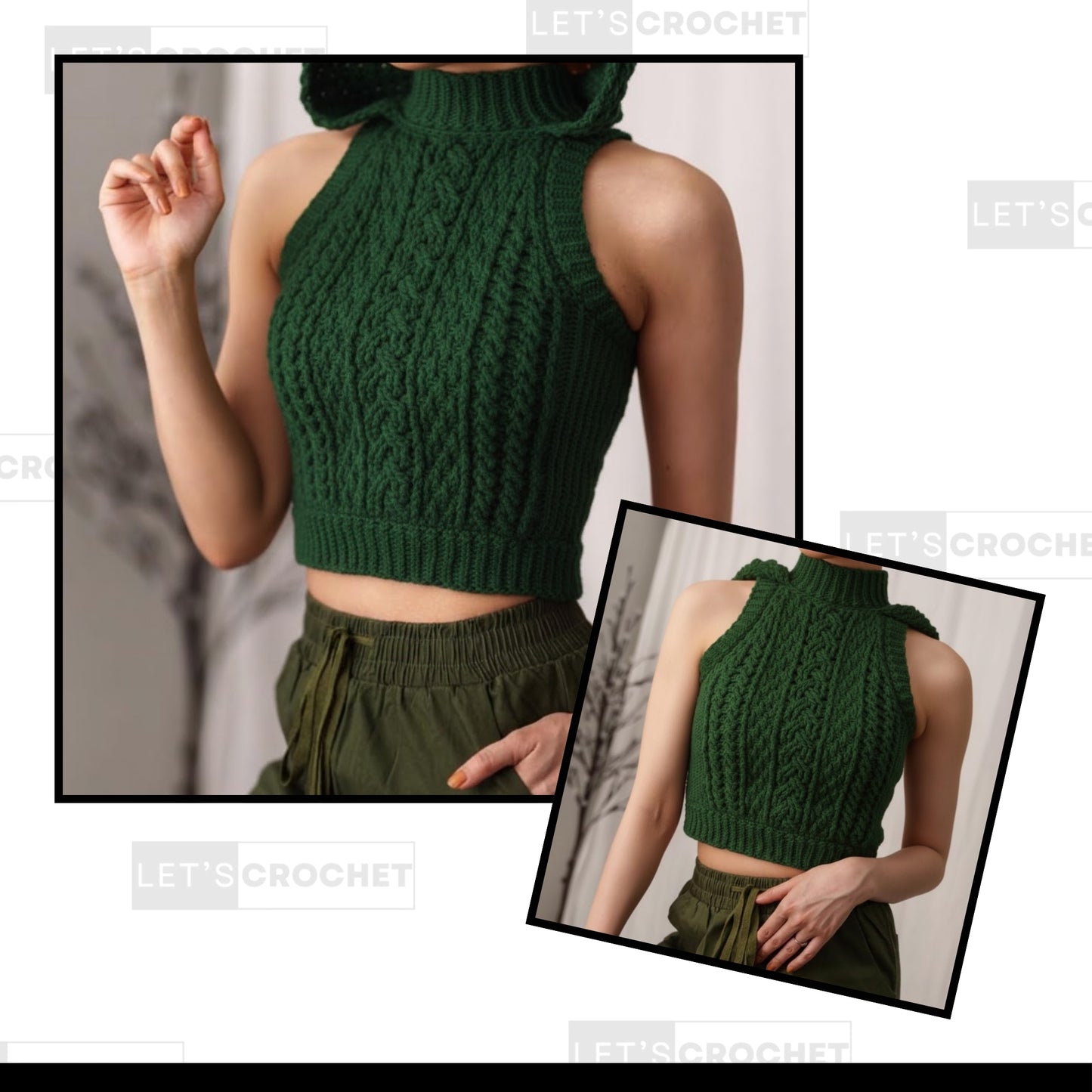 Highland Ember Hooded Vest Crochet Pattern