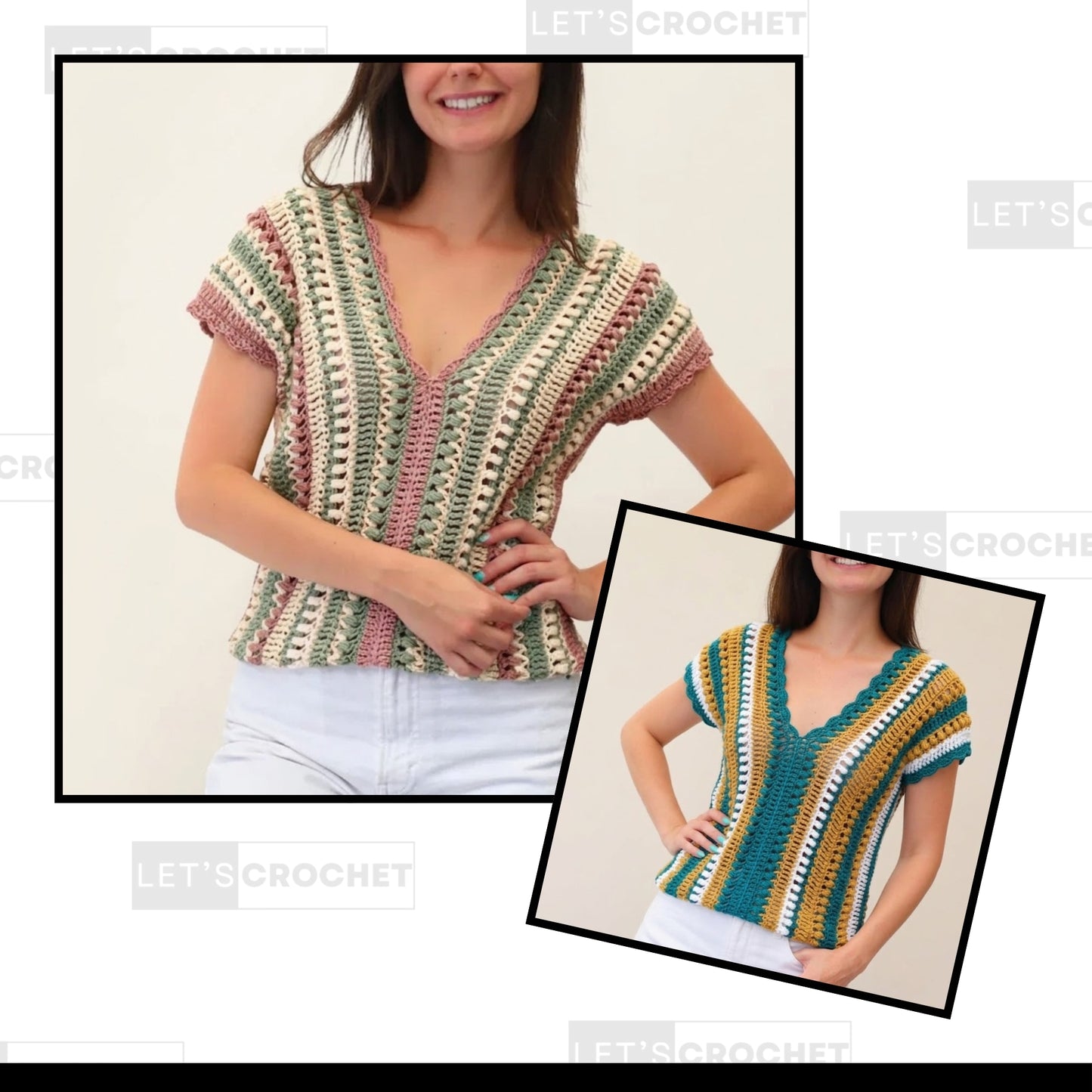 Beginner Friendly Panel Stitch Blouse Crochet Pattern