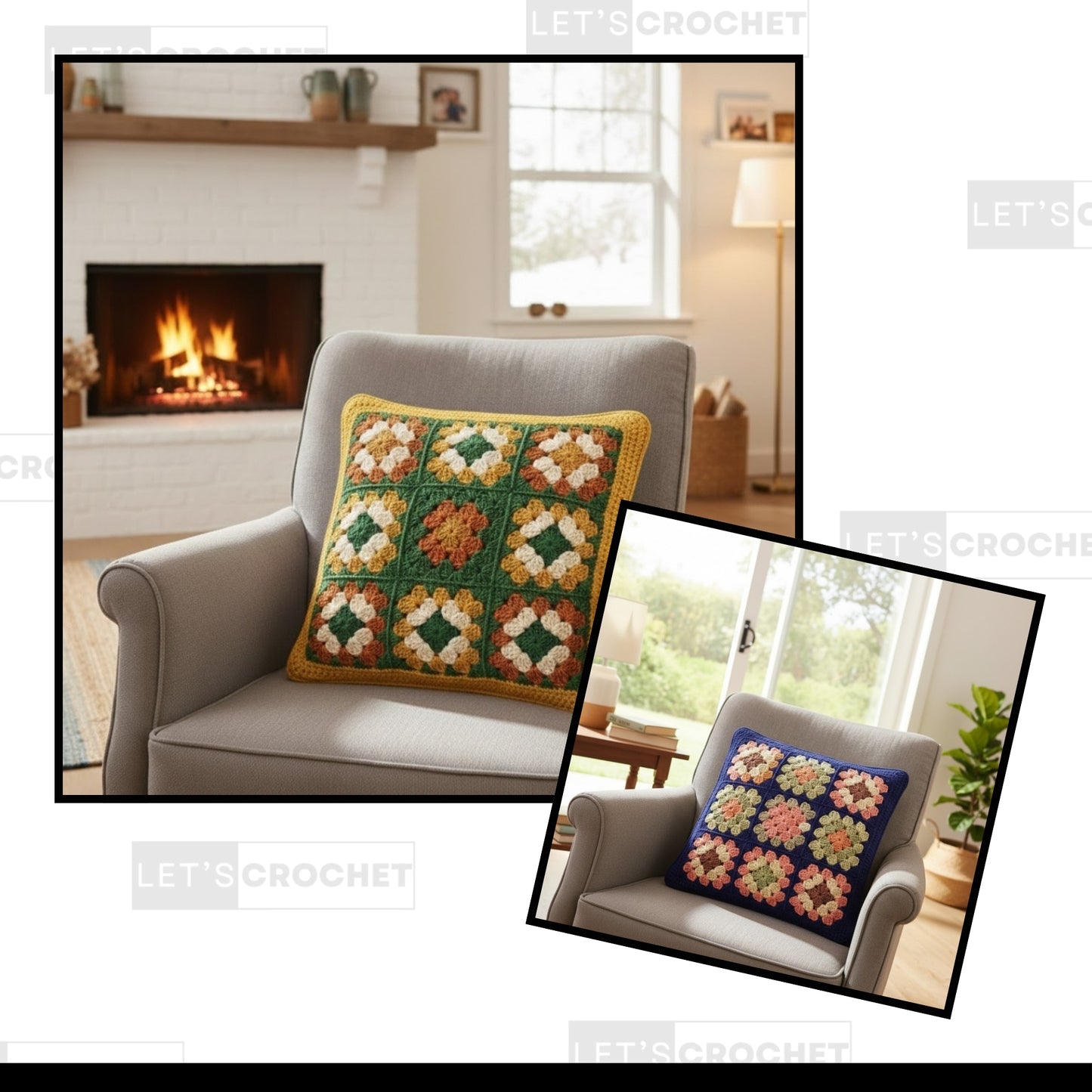 Textured Home Statement Cushion Crochet Pattern