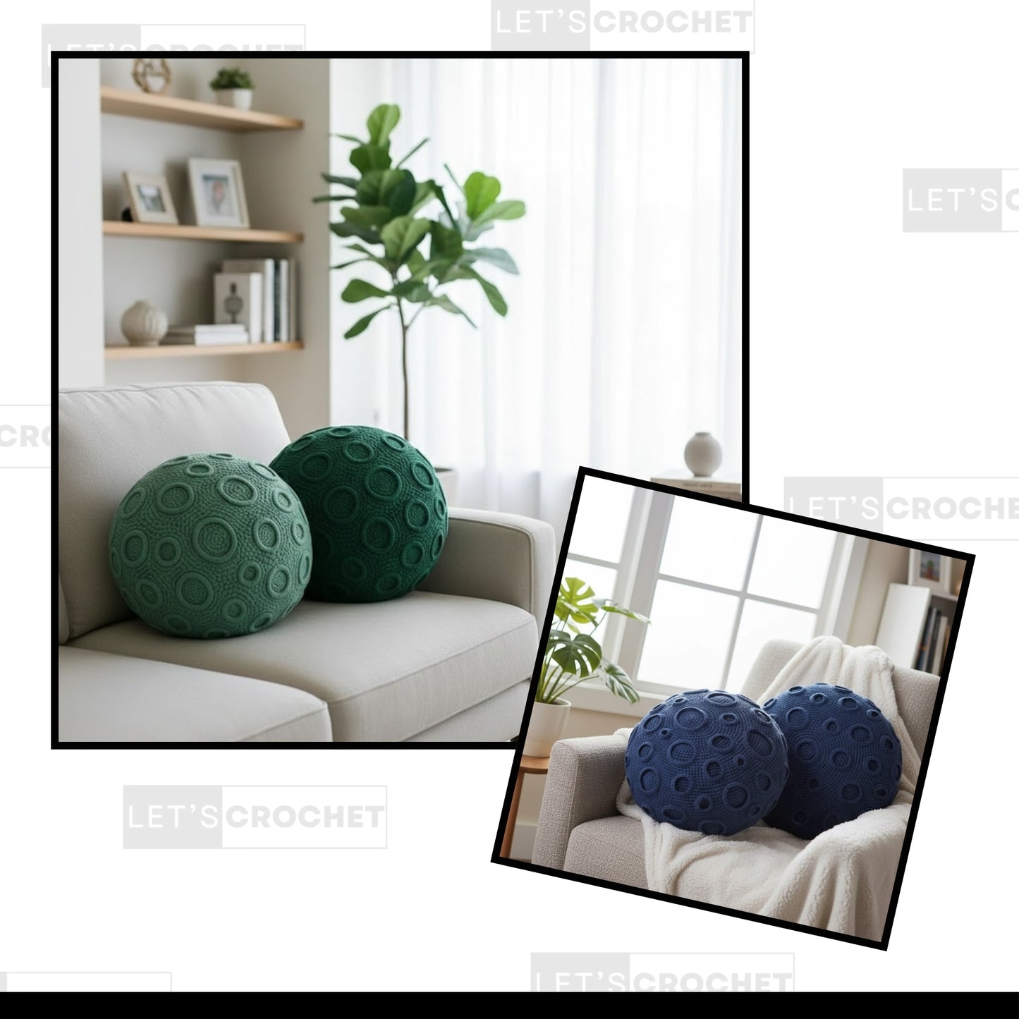 Cozy Dimensional Throw Pillow Crochet Pattern