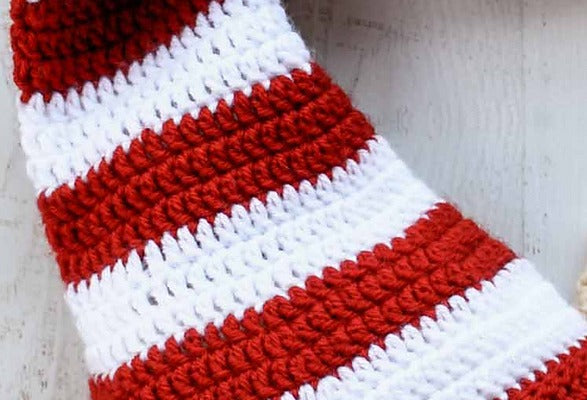 Christmas Elf Hat finished crochet detail