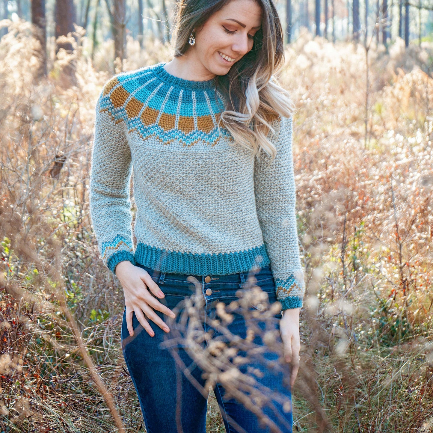 Aztec Style Comfy Sweater Crochet Pattern