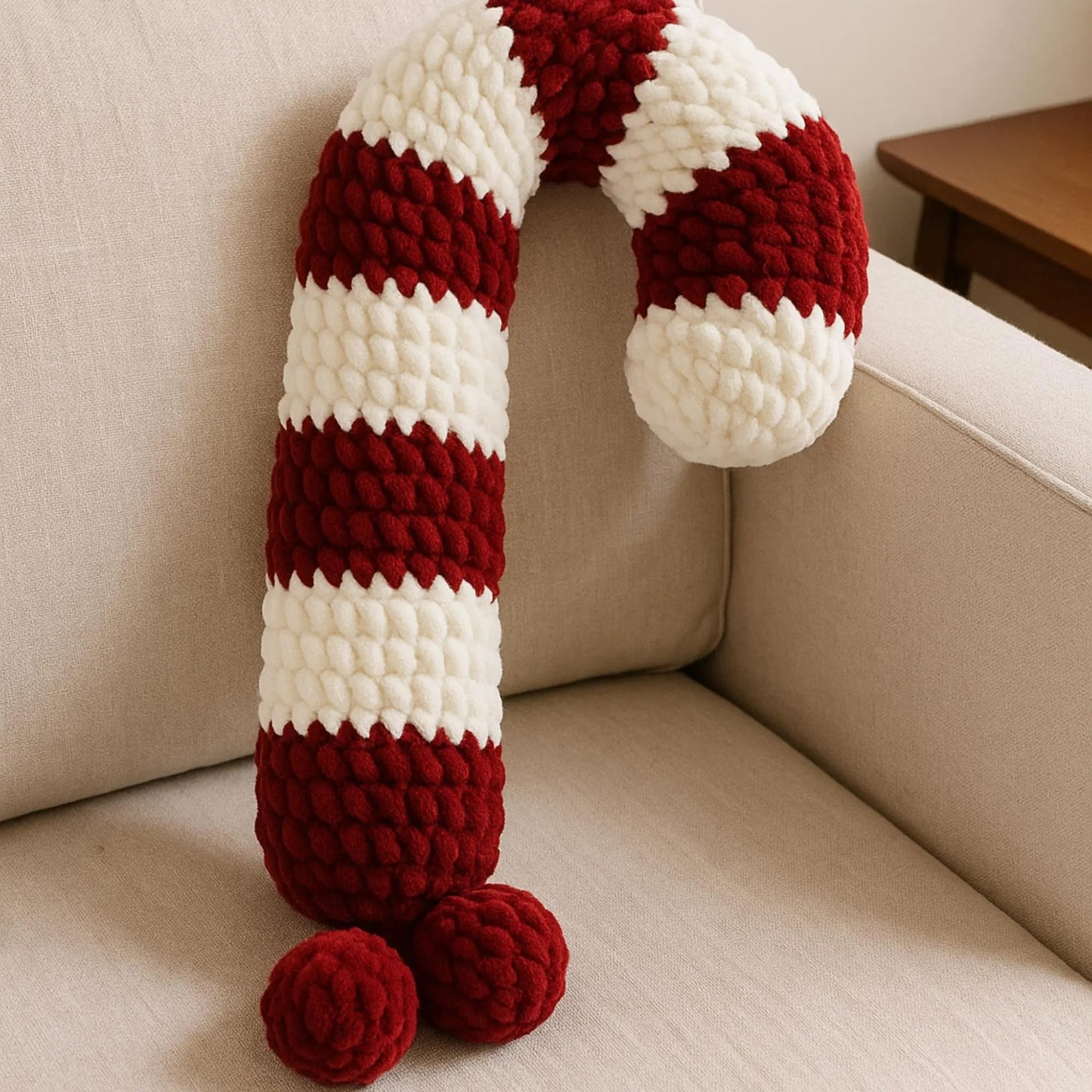 Candy Cane Pillow Crochet Pattern
