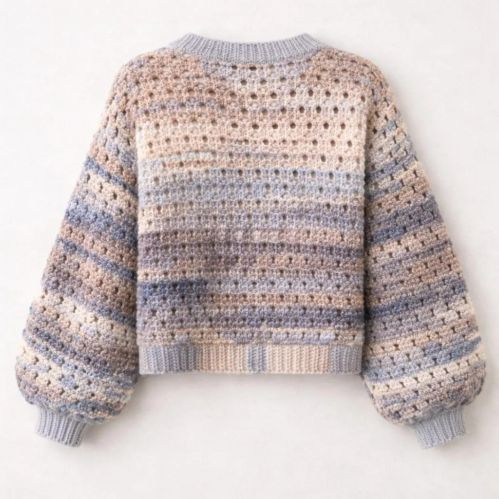 Textured Buttoned Everyday Knitwear Crochet Pattern