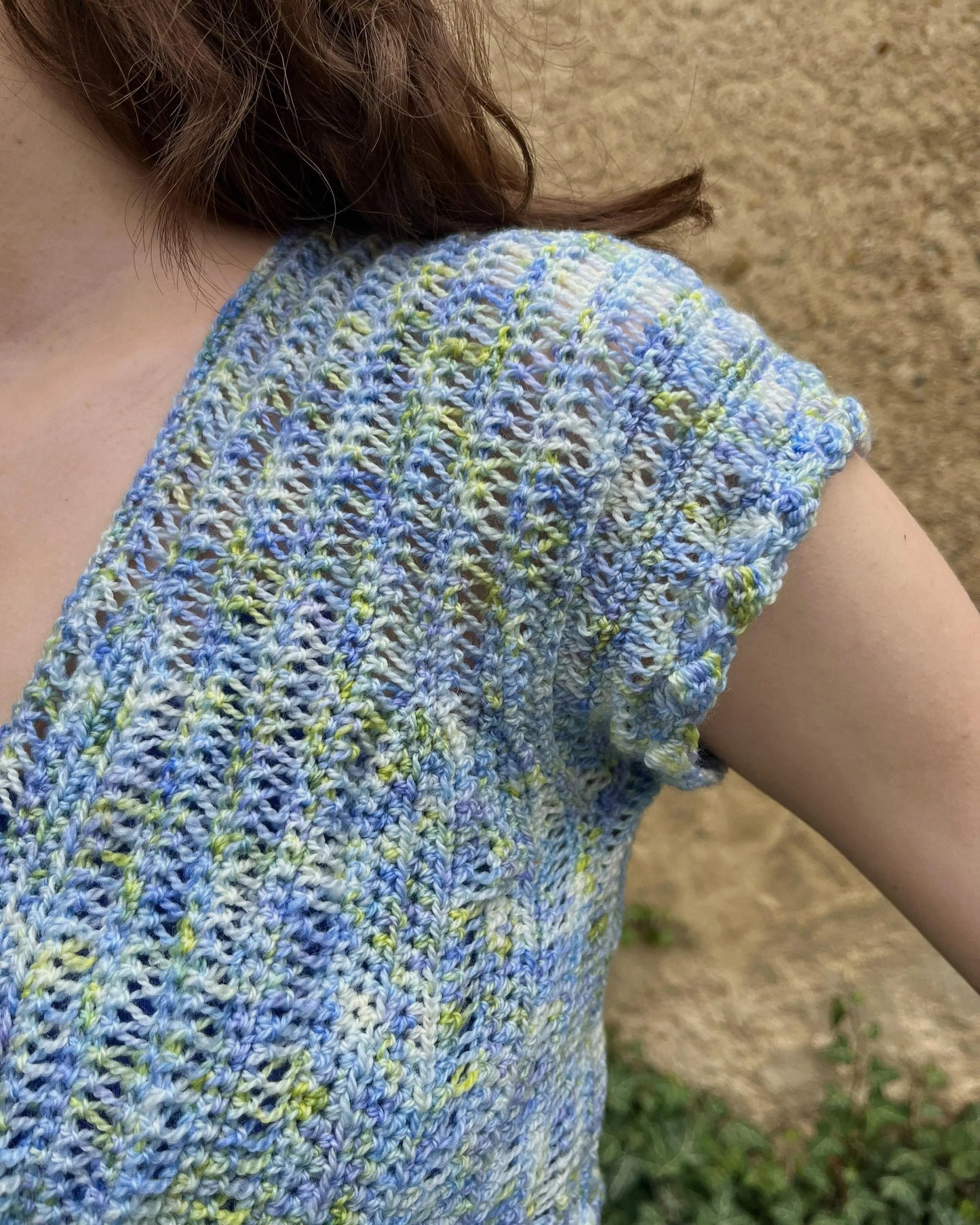 Arla Deep Neck Top Crochet Pattern