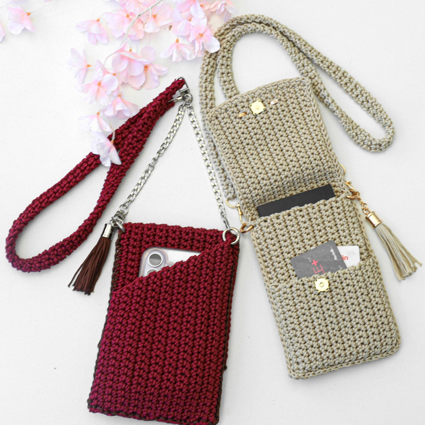 Crochet Crossbody Phone Purse