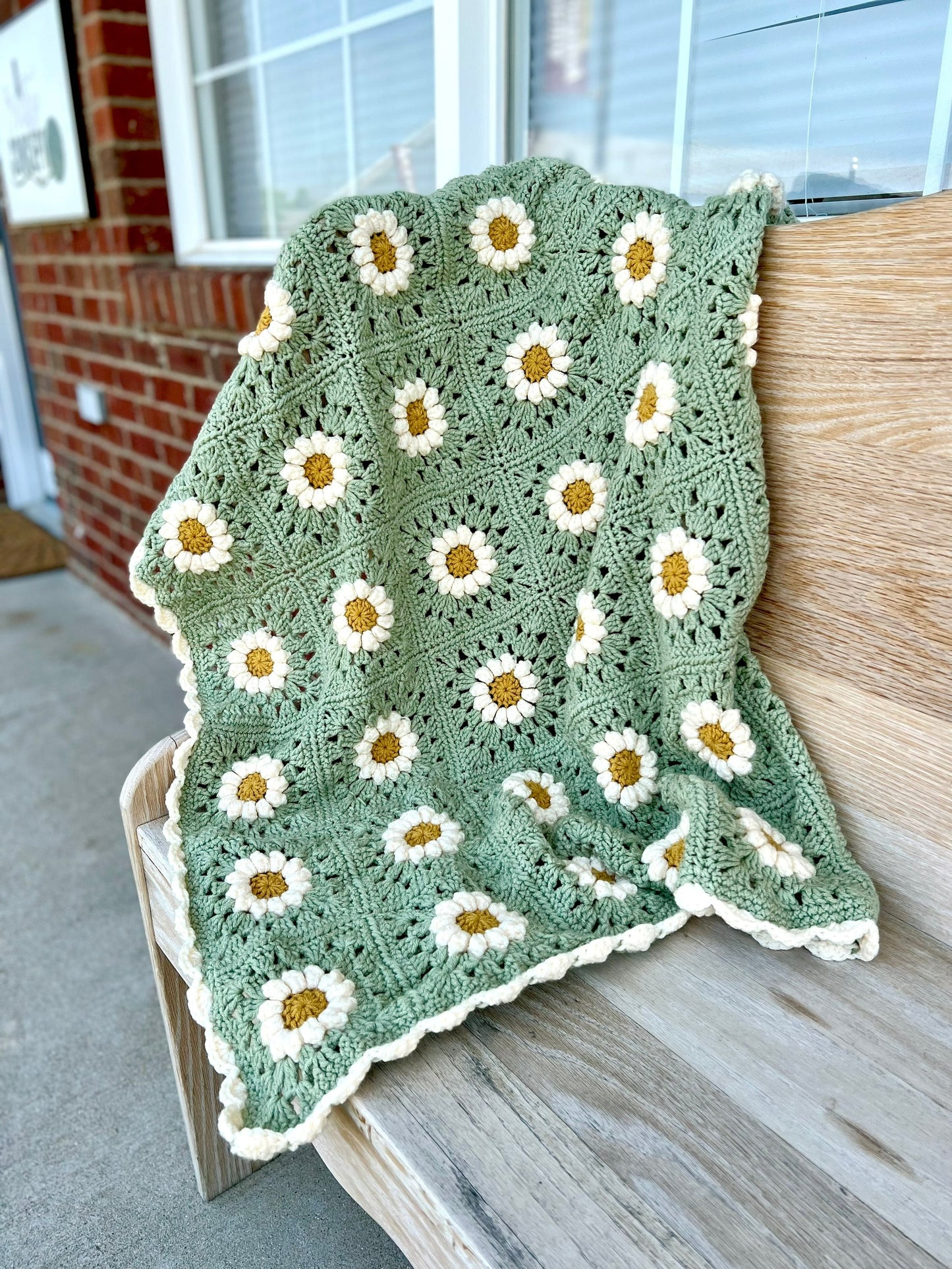 Daisy Meadow Blanket Crochet Pattern