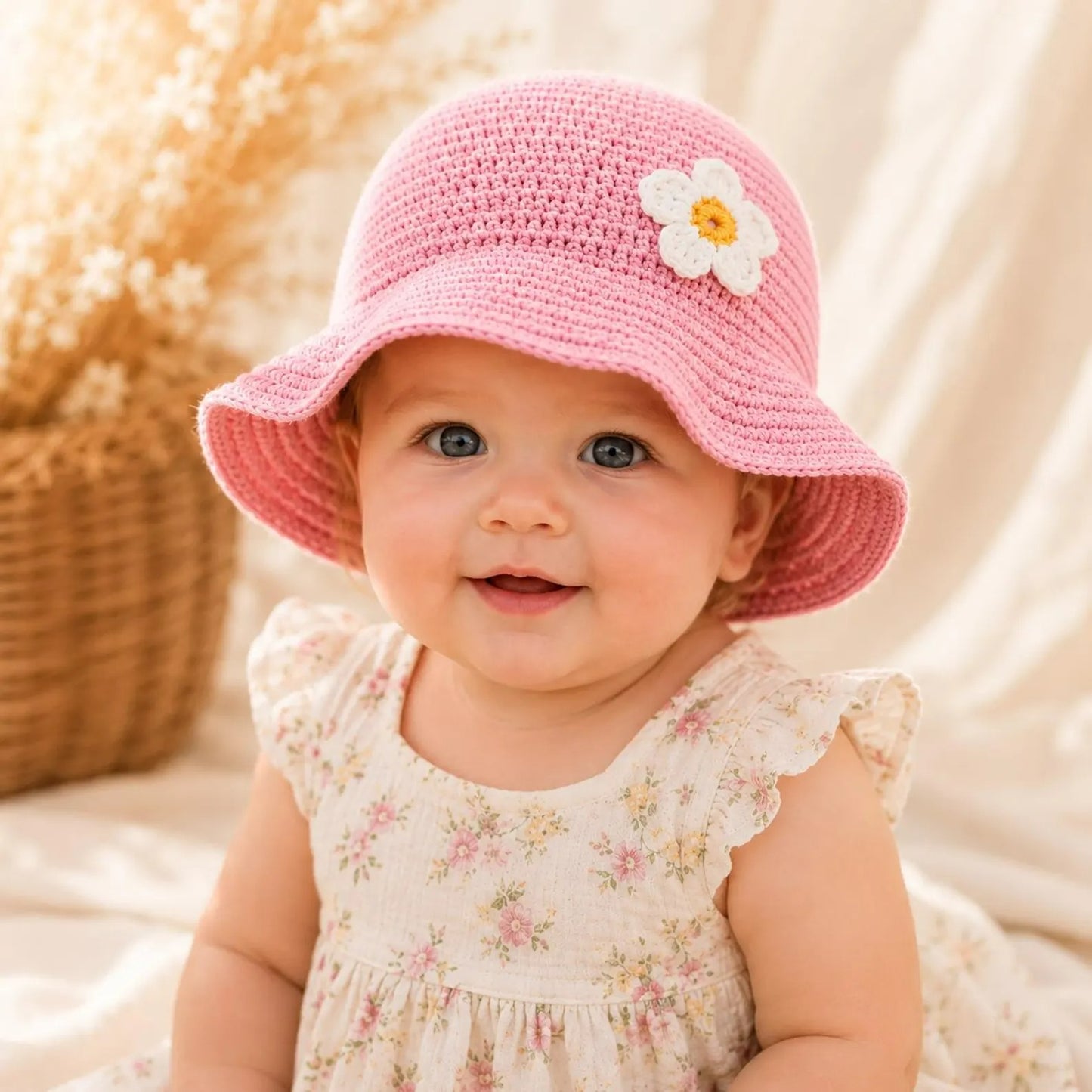 Cute Little Girl Bucket Hat Crochet Pattern