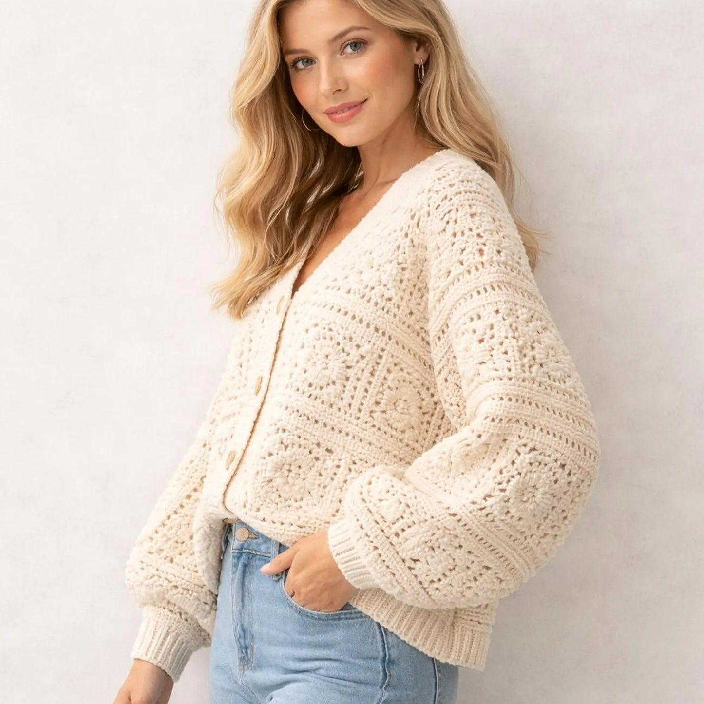 Lightweight Draped Casual Cover Up Crochet Pattern