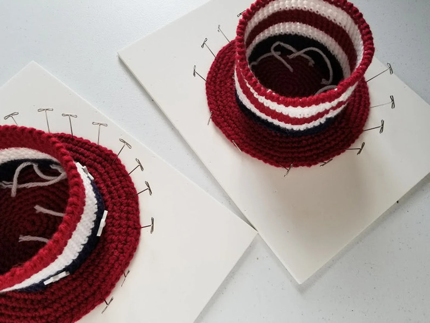 Patriotic Seasonal Bucket Candy Dish Crochet Pattern