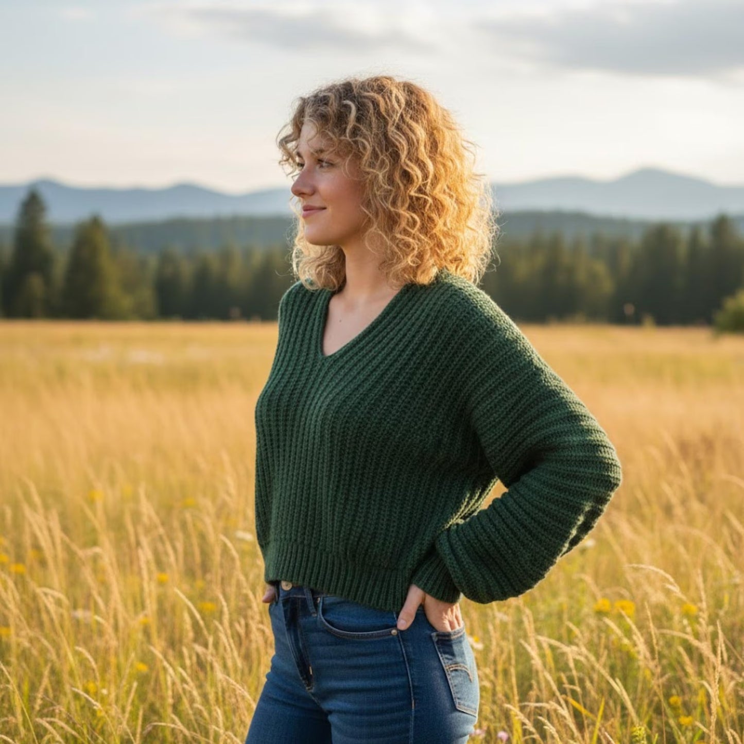 Effortless Everyday Deep Neck Top Crochet Pattern