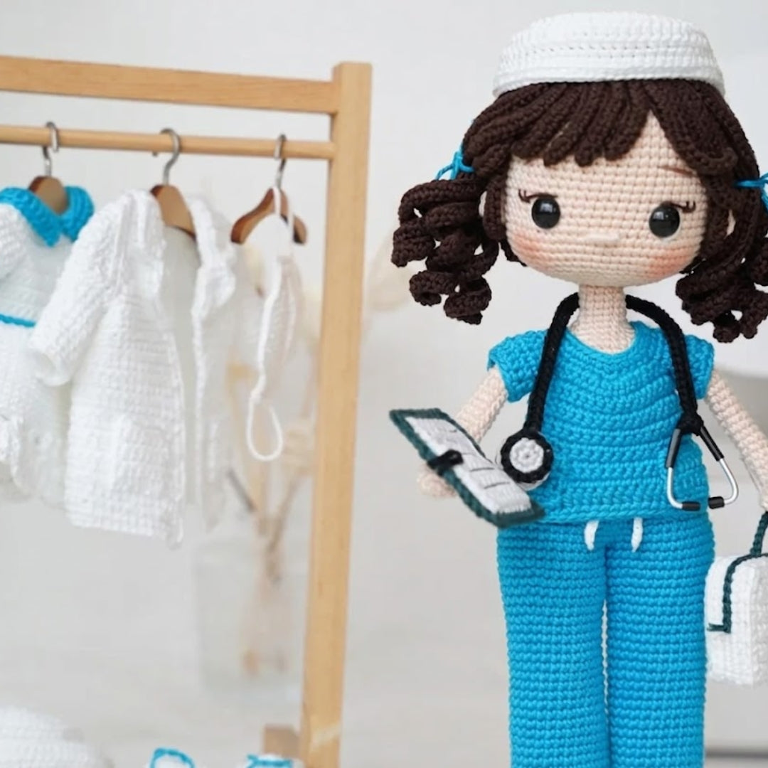 Medical Helper Amigurumi Figure Crochet Pattern