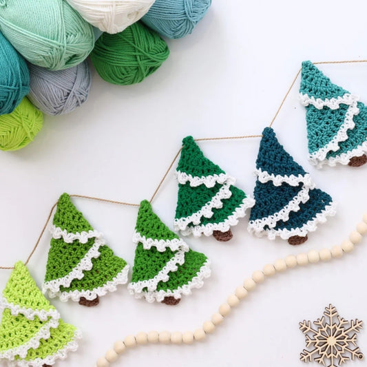 Frosted Evergreen Ornament Crochet Pattern