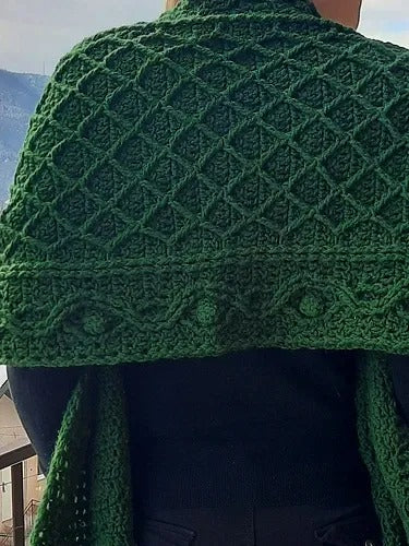 Textured Pocket Shawl Crochet Pattern