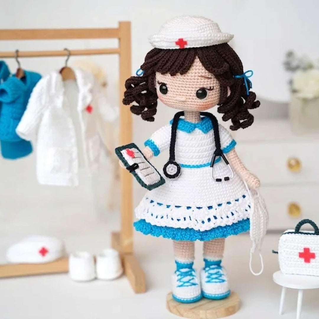 Medical Helper Amigurumi Figure Crochet Pattern