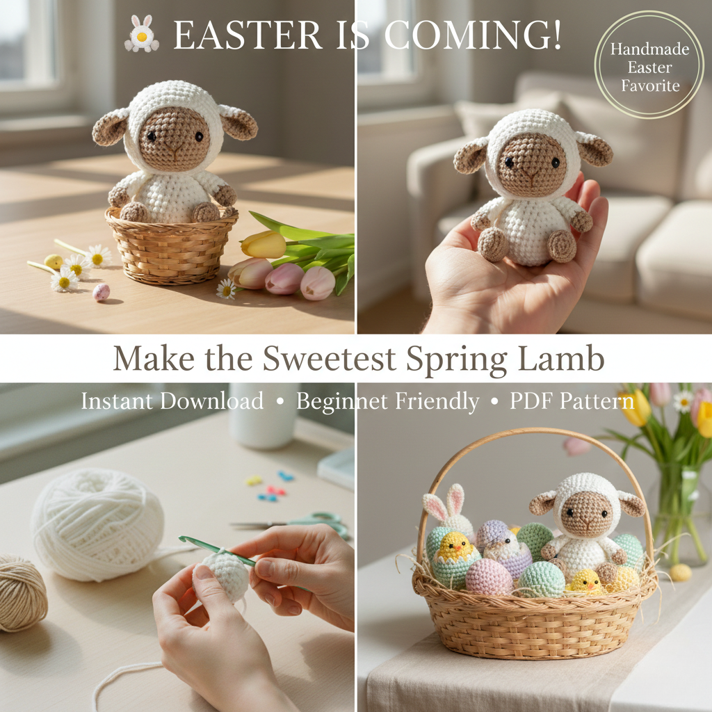 Mini Easter Lamb Crochet Pattern