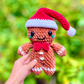 Sweet Ginger Pals — gingerbread man with Santa hat