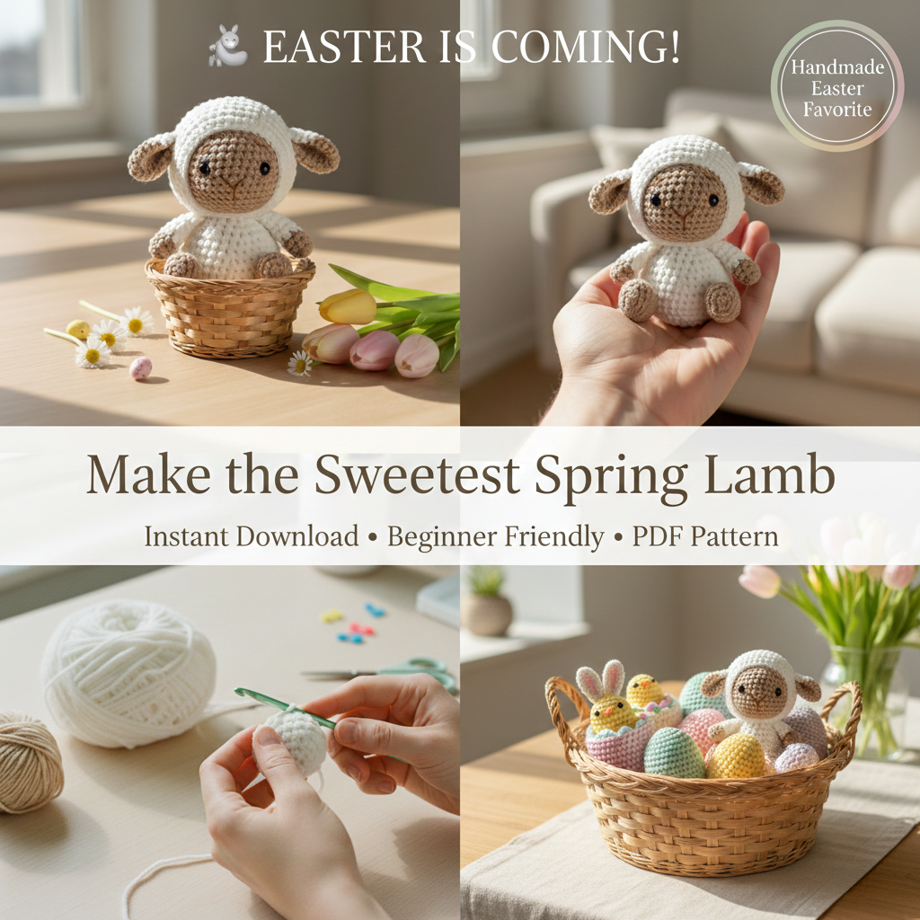 Mini Easter Lamb Crochet Pattern