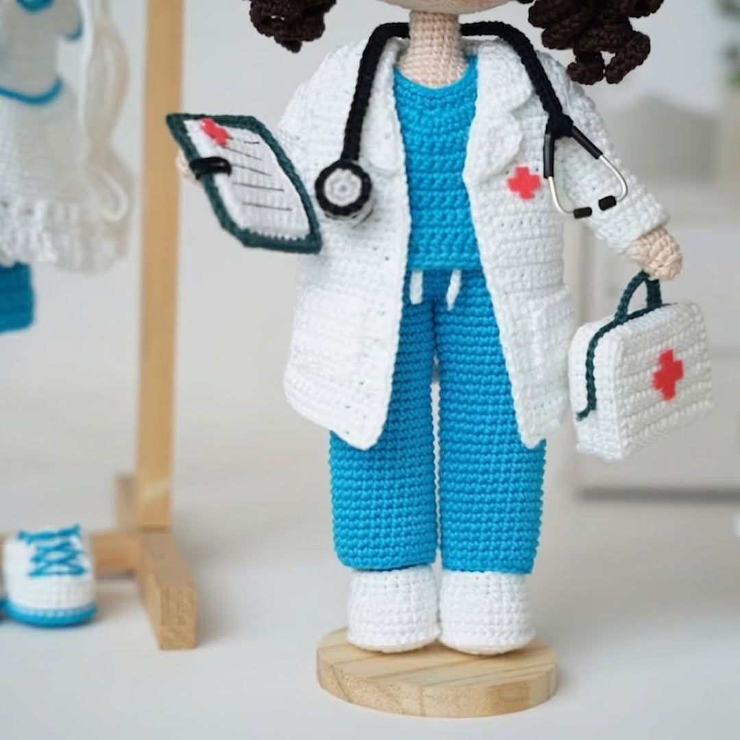 Medical Helper Amigurumi Figure Crochet Pattern