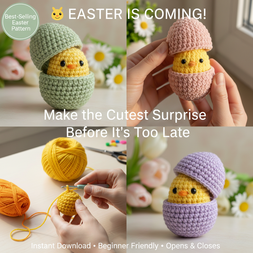 Surprise Chick in Egg Crochet Pattern