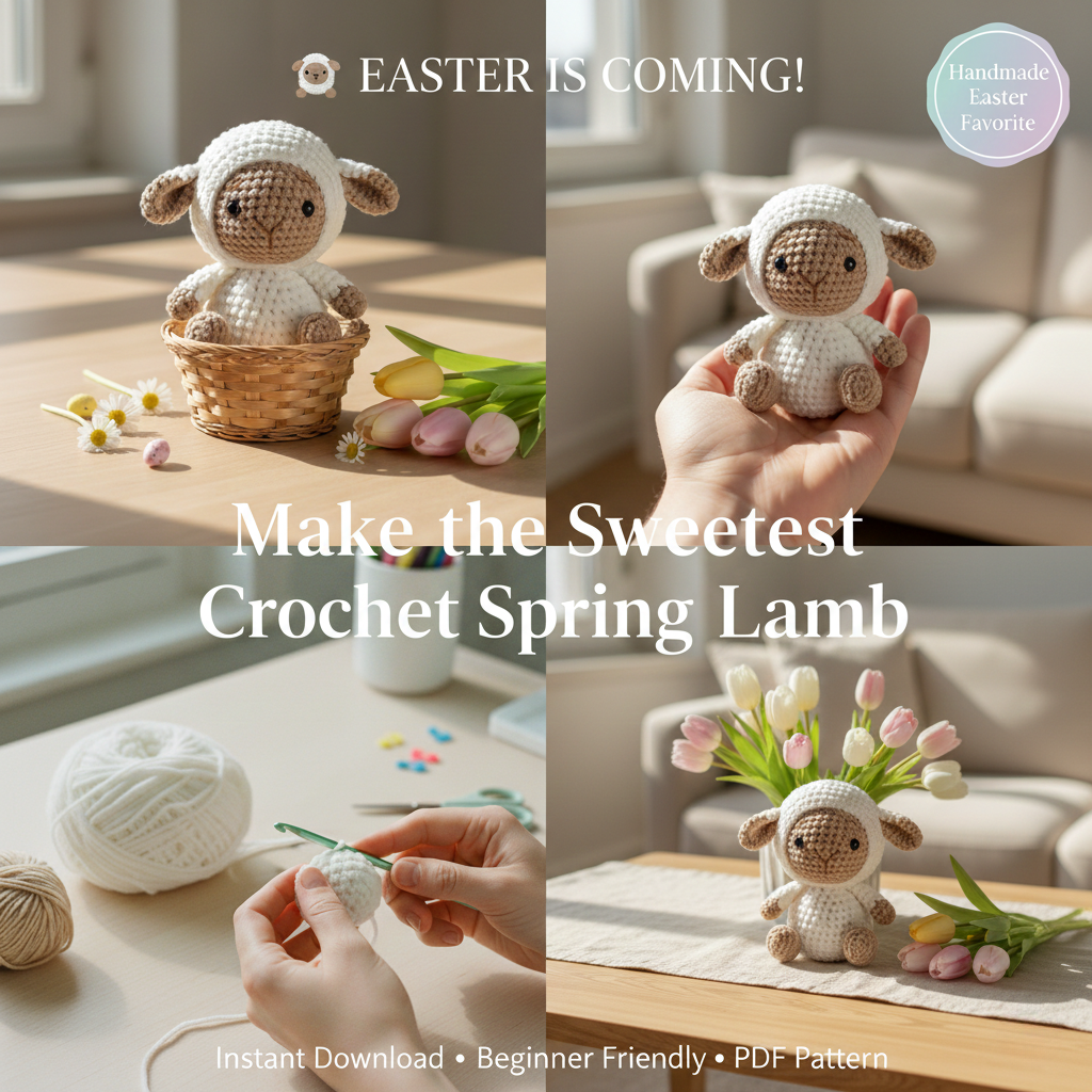 Mini Easter Lamb Crochet Pattern