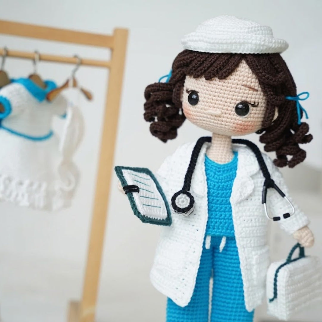 Medical Helper Amigurumi Figure Crochet Pattern