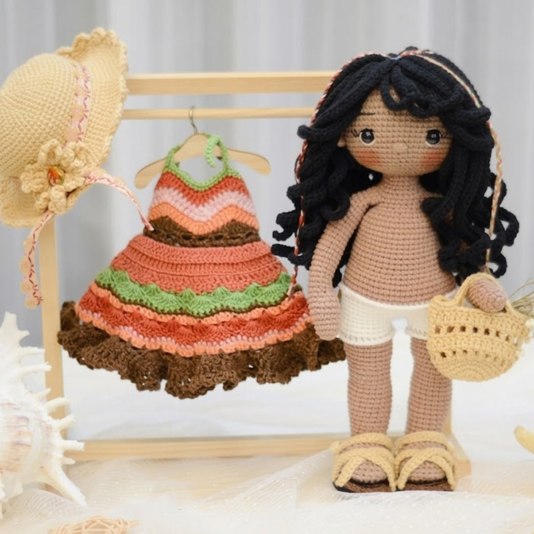 Summer Outfit Amigurumi Girl Crochet Pattern