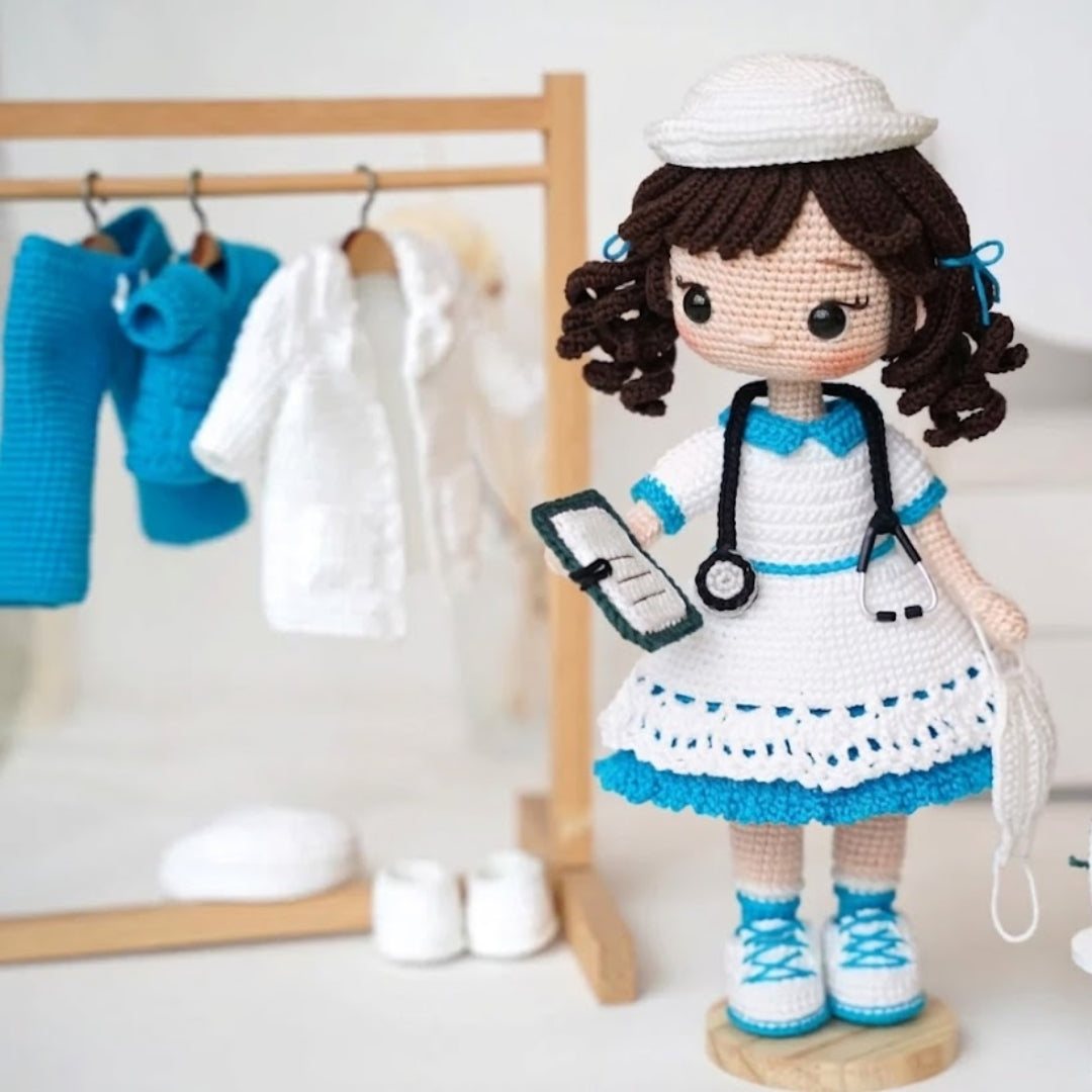 Medical Helper Amigurumi Figure Crochet Pattern