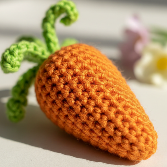 No-Sew Mini Carrot Amigurumi Crochet Pattern