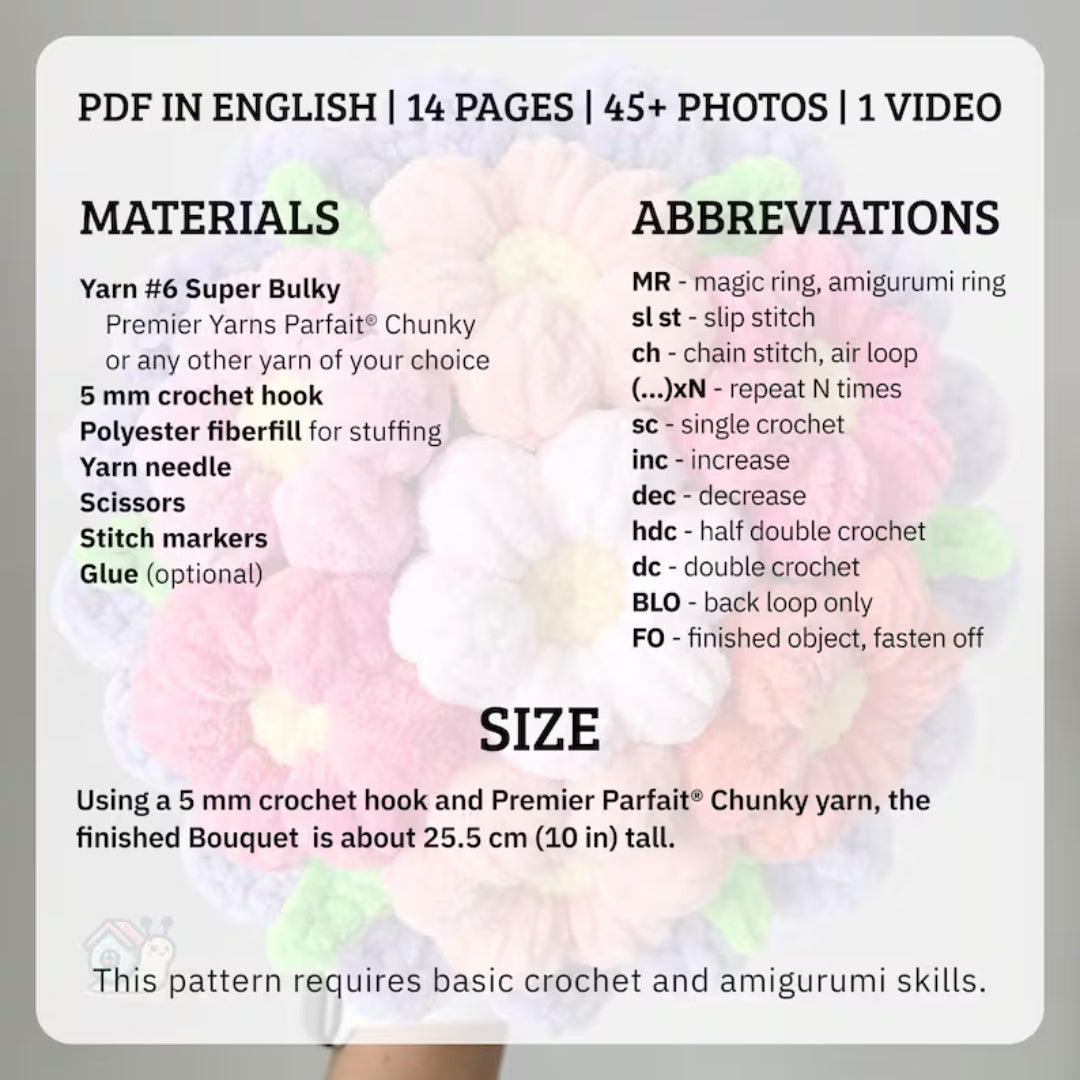 Mixed Botanical Display Advanced Crochet Pattern