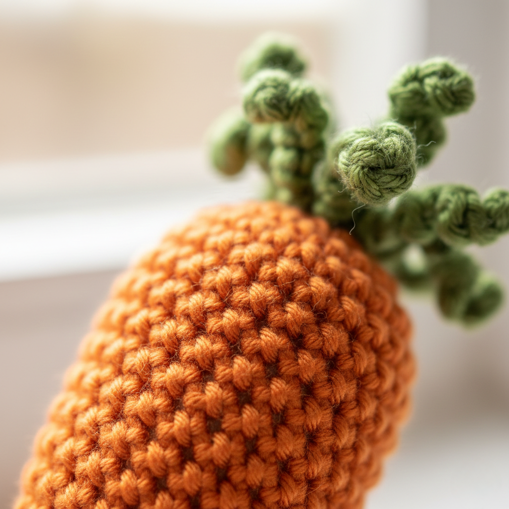 No-Sew Mini Carrot Amigurumi Crochet Pattern