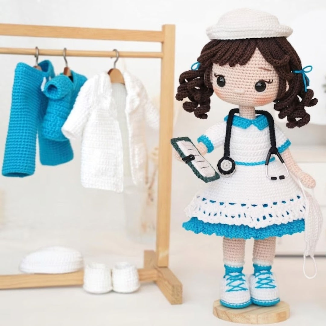 Medical Helper Amigurumi Figure Crochet Pattern
