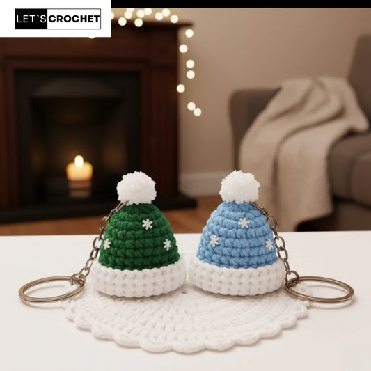 Holiday Santa Bag Charm Crochet Pattern