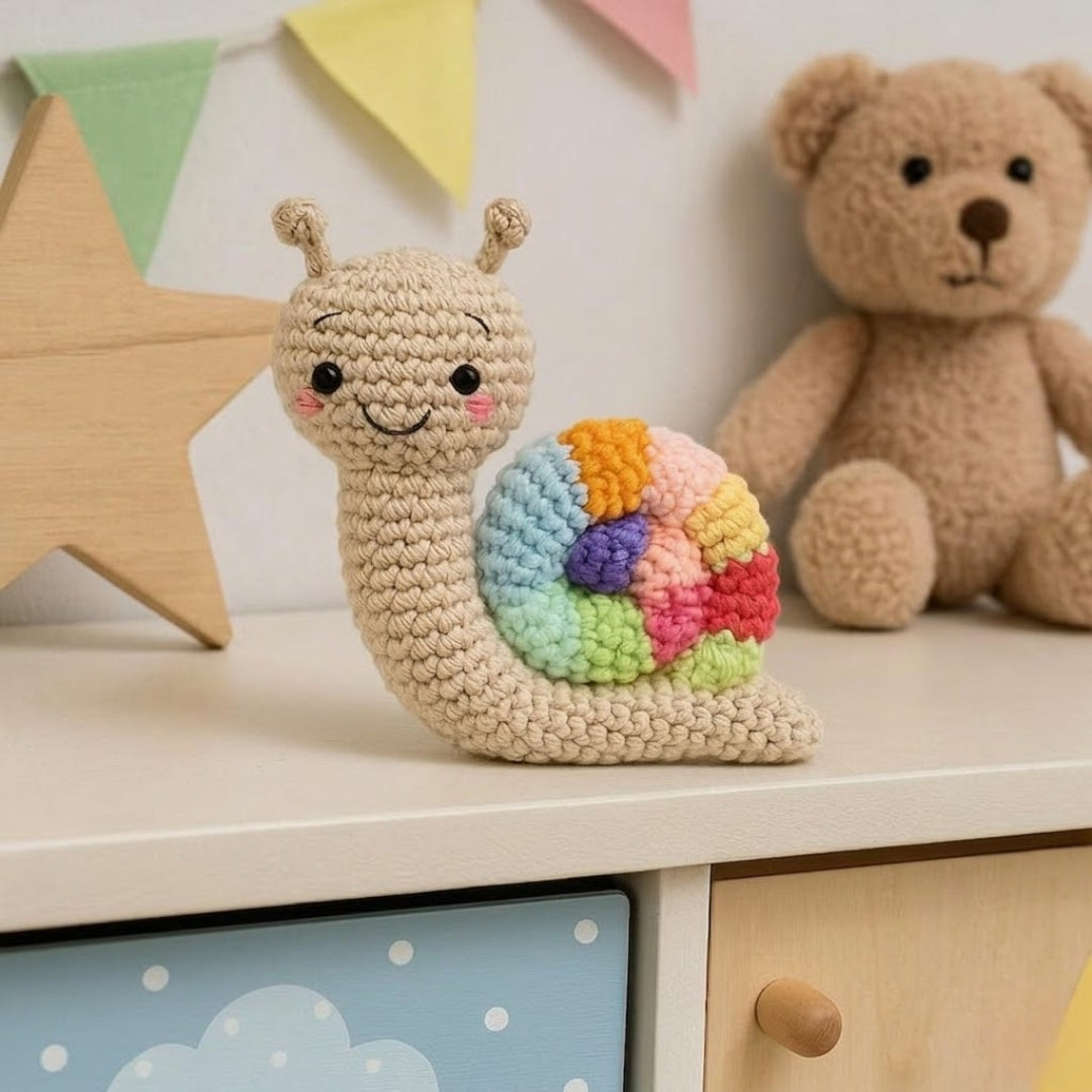 Cutesie Easy Little Colorful Snail Crochet Pattern