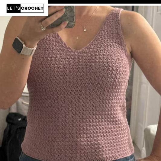 Modern Textured Sleeveless Top Crochet Pattern