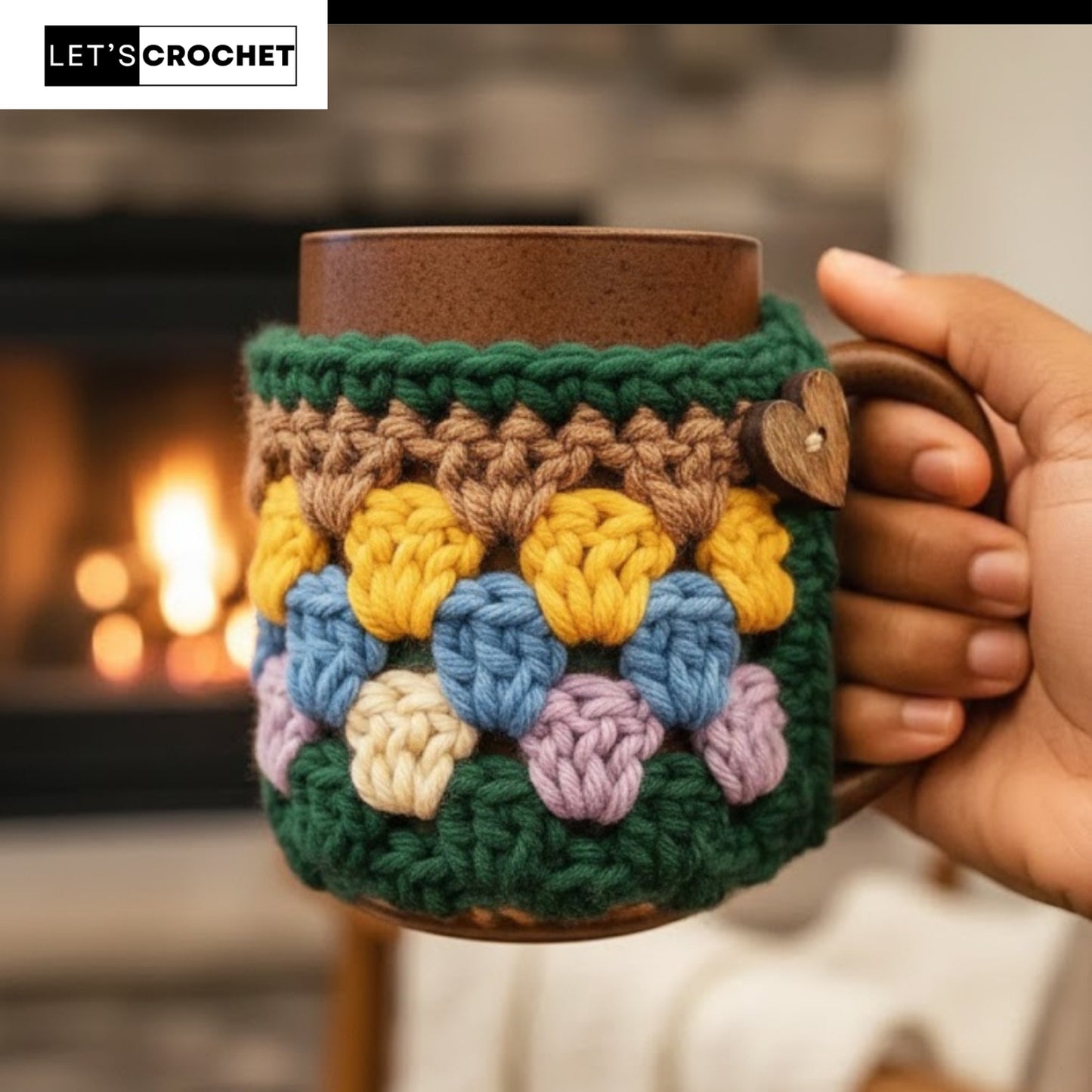 Cozy Camp Vintage Cup Warmer Crochet Pattern