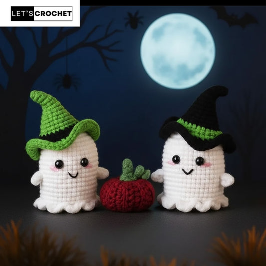 Cute Ghost Key Charms Crochet Pattern