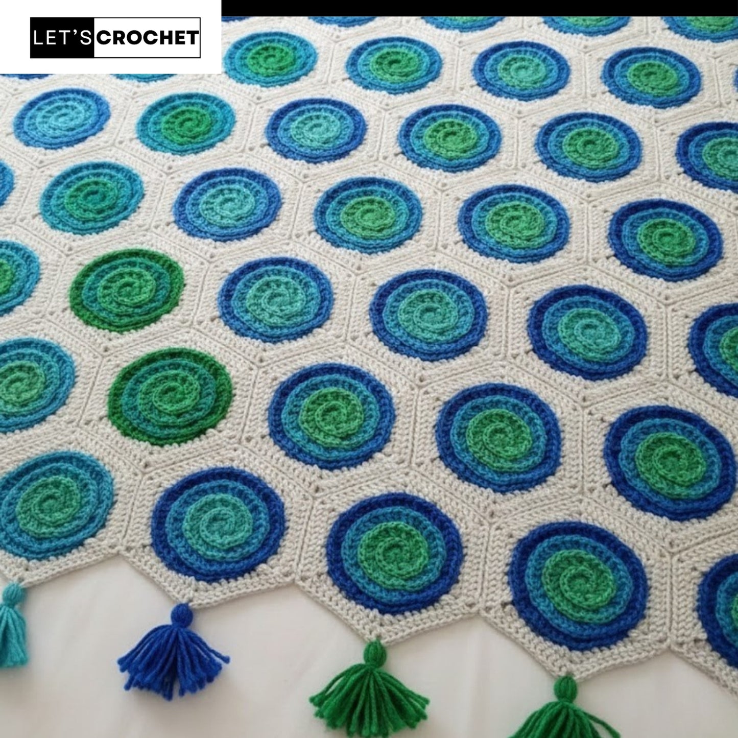 Spiraled Texture Boho Throw Crochet Pattern