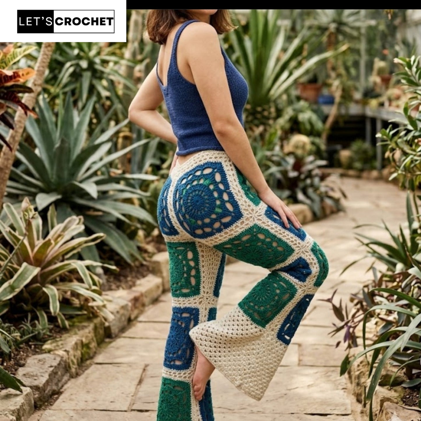 Retro Flared Festival Trousers Crochet Pattern