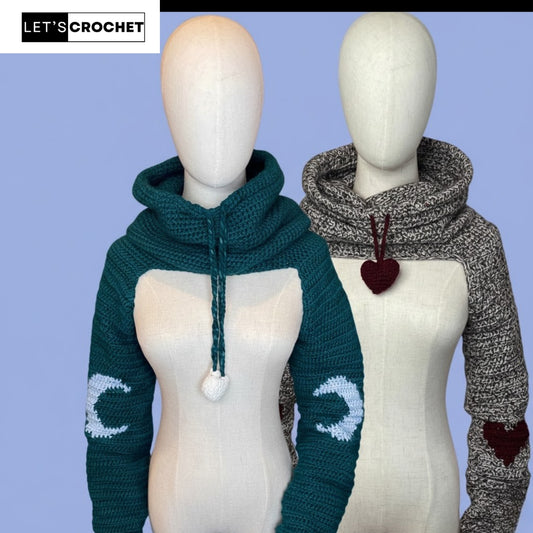 Evening Mist Hooded Wrap Crochet Pattern