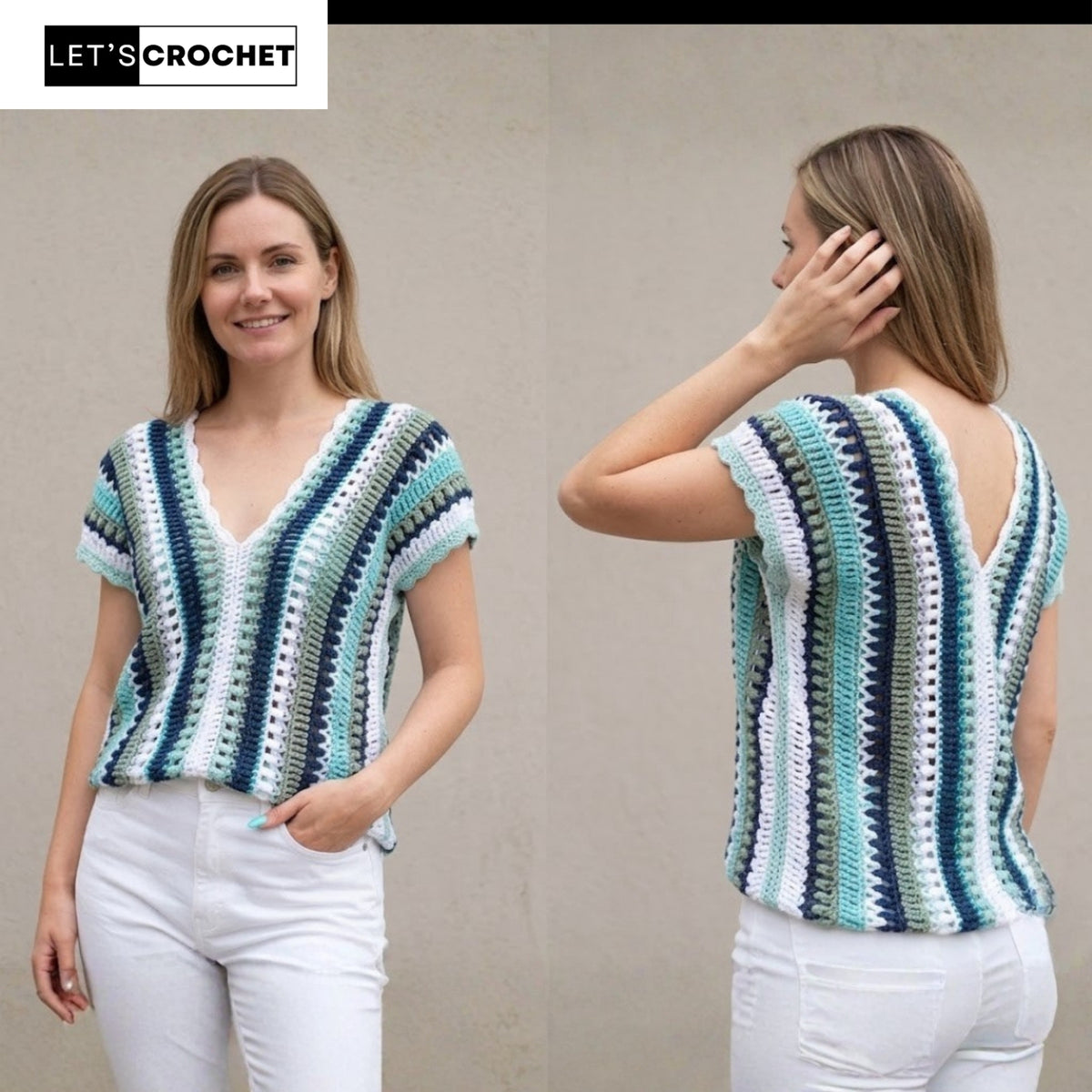 Crochet Panel Patterns Beginner Friendly Panel Stitch Blouse Crochet Pattern – LetCrochet