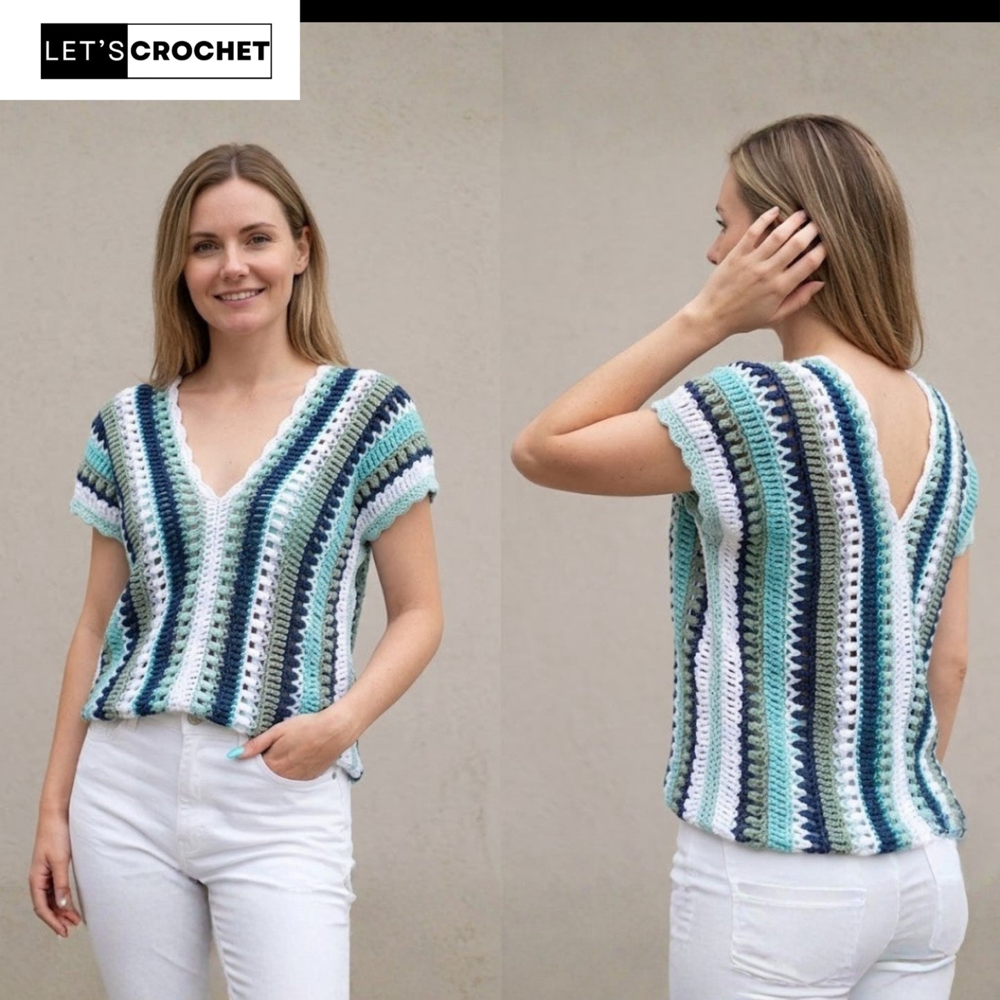 Beginner Friendly Panel Stitch Blouse Crochet Pattern