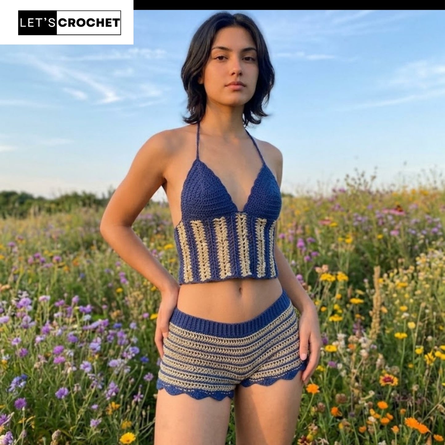 Relaxed Summer Lounge Shorts Crochet Pattern