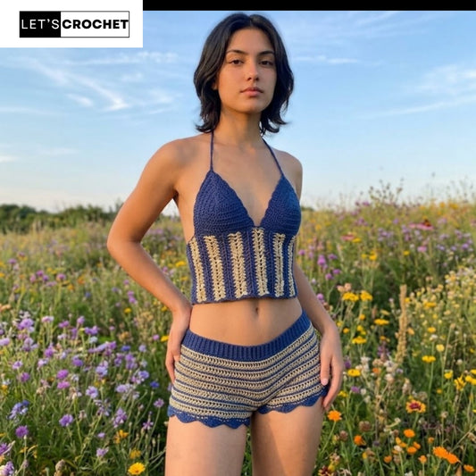 Relaxed Summer Lounge Shorts Crochet Pattern