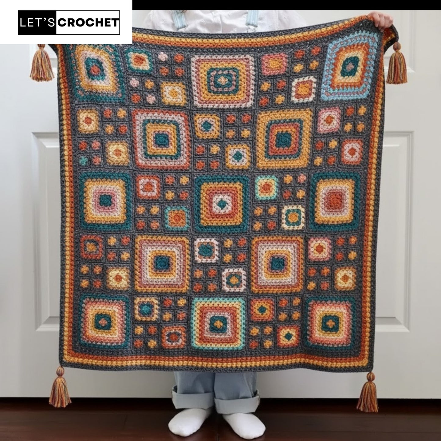 Warm Gatherings Granny Motif Blanket Crochet Pattern