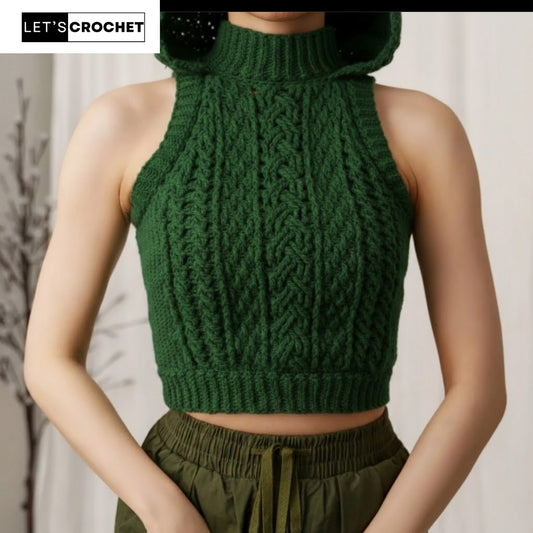 Highland Ember Hooded Vest Crochet Pattern