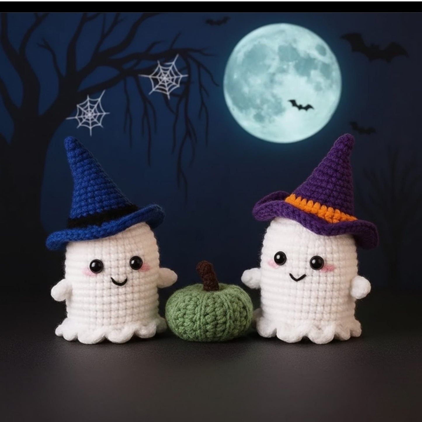 Cute Ghost Key Charms Crochet Pattern