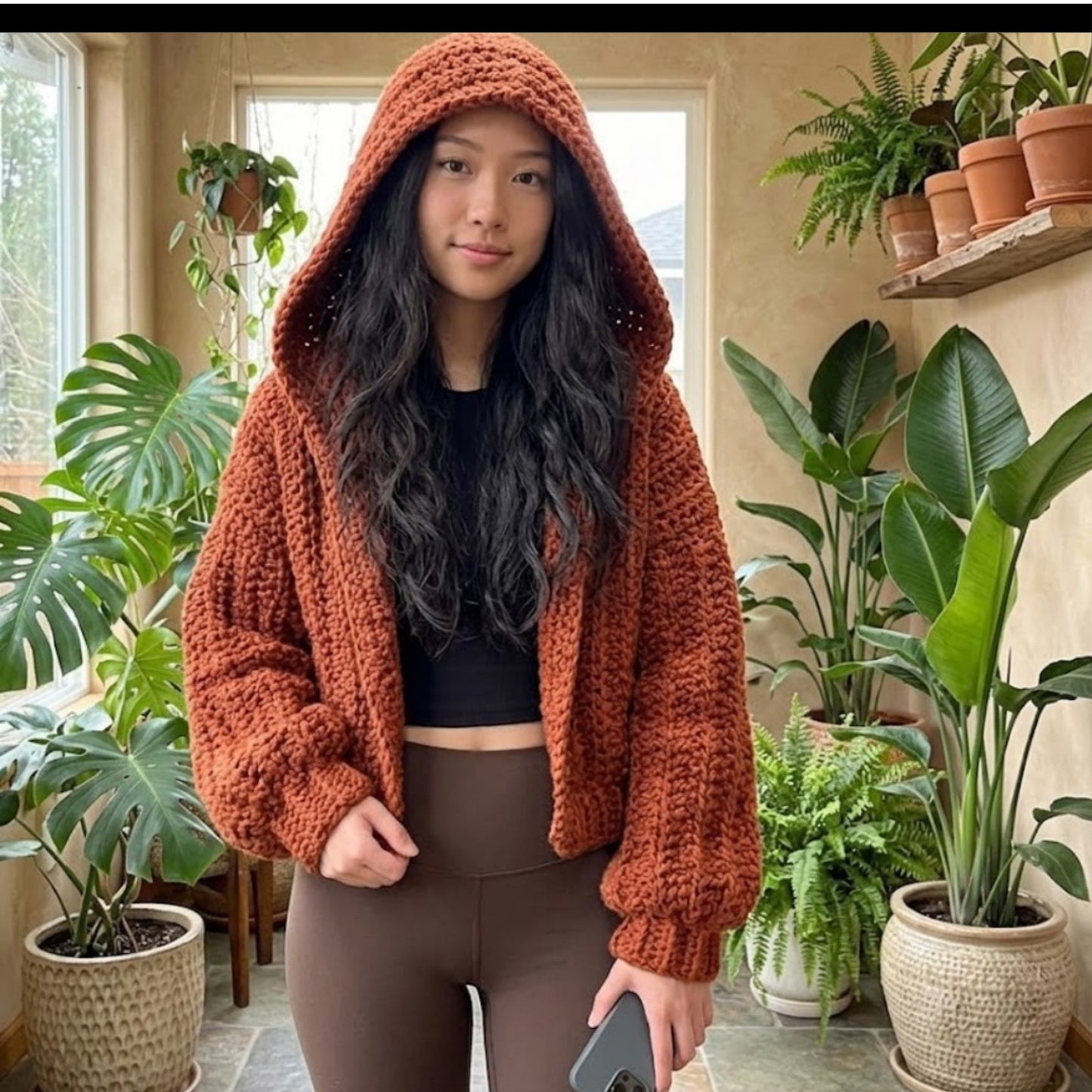 Plush Oversized Hooded Cardigan Crochet Pattern